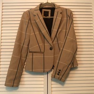 The Limited - Tan Plaid Blazer - S